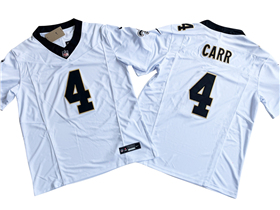 New Orleans Saints #4 Derek Carr White Vapor F.U.S.E. Limited Jersey