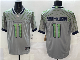 Seattle Seahawks #11 Jaxon Smith-Njigba Gray Rivalries Vapor F.U.S.E. Limited Jersey