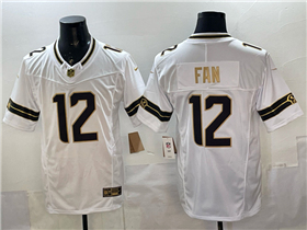 Seattle Seahawks #12 Fan White Gold Vapor F.U.S.E. Limited Jersey