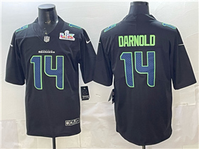 Seattle Seahawks #14 Sam Darnold Black Super Bowl LX Carbon Fashion Limited Jersey