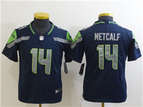 Seattle Seahawks #14 DK Metcalf Youth Blue Vapor Limited Jersey