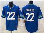 Seattle Seahawks #22 Rashid Shaheed Royal Throwback Vapor F.U.S.E. Limited Jersey
