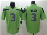 Seattle Seahawks #3 Russell Wilson Green Vapor Color Rush Limited Jersey