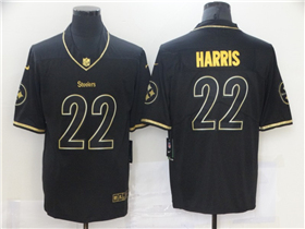 Pittsburgh Steelers #22 Najee Harris Black Gold Vapor Limited Jersey