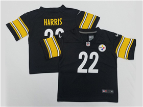 Pittsburgh Steelers #22 Najee Harris Toddler Black Vapor Limited Jersey