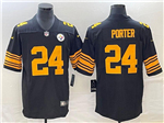 Pittsburgh Steelers #24 Joey Porter Jr. Black Color Rush Limited Jersey