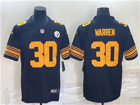 Pittsburgh Steelers #30 Jaylen Warren Black Color Rush Limited Jersey