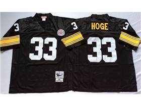 Pittsburgh Steelers #33 Merril Hoge Throwback Black Jersey