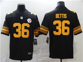 Pittsburgh Steelers #36 Jerome Bettis Black Color Rush Limited Jersey