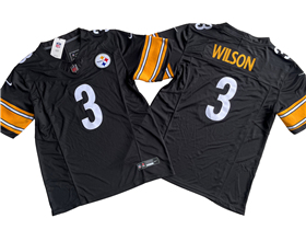 Pittsburgh Steelers #3 Russell Wilson Black Vapor F.U.S.E. Limited Jersey