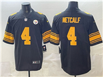 Pittsburgh Steelers #4 DK Metcalf Black Color Rush Limited Jersey