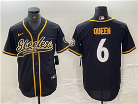 Pittsburgh Steelers #6 Patrick Queen Black Baseball Cool Base Jersey