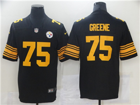 Pittsburgh Steelers #75 Joe Greene Black Color Rush Limited Jersey