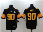 Pittsburgh Steelers #90 T.J. Watt Black Color Rush Limited Jersey