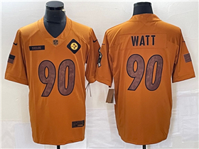 Pittsburgh Steelers #90 T.J. Watt 2023 Brown Salute To Service Limited Jersey