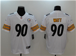 Pittsburgh Steelers #90 T.J. Watt White Vapor Limited Jersey