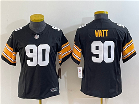 Pittsburgh Steelers #90 T.J. Watt Women's Alternate Black Vapor F.U.S.E. Limited Jersey