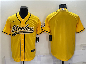 Pittsburgh Steelers Gold Baseball Cool Base Team Jersey