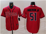 Houston Texans #51 Will Anderson Jr. Red Baseball Limited Jersey