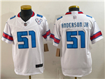 Houston Texans #51 Will Anderson Jr. Youth 2026 White Rivalries Vapor F.U.S.E. Limited Jersey