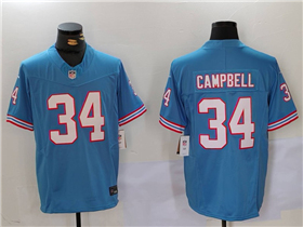 Tennessee Titans #34 Earl Campbell Light Blue Oilers Throwback Vapor F.U.S.E. Limited Jersey