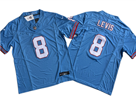 Tennessee Titans #8 Will Levis Light Blue Oilers Throwback Vapor F.U.S.E. Limited Jersey