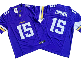 Minnesota Vikings #15 Dallas Turner Purple Vapor F.U.S.E. Limited Jersey