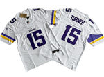 Minnesota Vikings #15 Dallas Turner White Vapor F.U.S.E. Limited Jersey