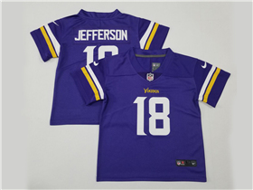 Minnesota Vikings #18 Justin Jefferson Toddler Purple Vapor Limited Jersey