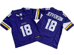 Minnesota Vikings #18 Justin Jefferson Youth Purple Vapor F.U.S.E. Limited Jersey