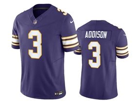 Minnesota Vikings #3 Jordan Addison Purple Classic Vapor F.U.S.E. Limited Jersey