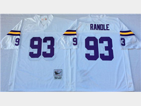 Minnesota Vikings #93 John Randle Throwback White Jersey