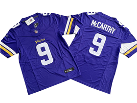 Minnesota Vikings #9 J.J. McCarthy Purple Vapor F.U.S.E. Limited Jersey