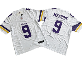 Minnesota Vikings #9 J.J. McCarthy White Vapor F.U.S.E. Limited Jersey