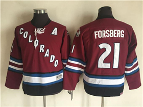 Colorado Avalanche #21 Peter Forsberg Youth CCM Vintage Burgundy Jersey