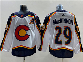 Colorado Avalanche #29 Nathan MacKinnon White Reverse Retro 2.0 Jersey