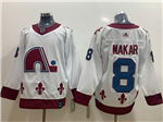 Colorado Avalanche #8 Cale Makar White 2020/21 Reverse Retro Jersey