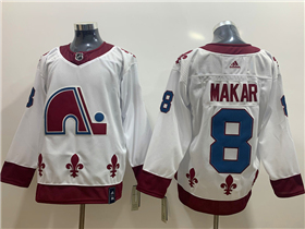 Colorado Avalanche #8 Cale Makar White 2020/21 Reverse Retro Jersey