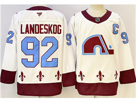 Colorado Avalanche #92 Gabriel Landeskog White Reverse Retro Jersey