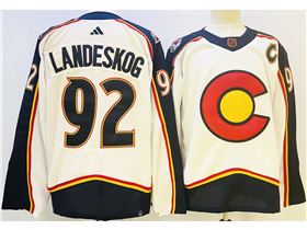 Colorado Avalanche #92 Gabriel Landeskog White Reverse Retro 2.0 Jersey