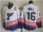 St. Louis Blues #16 Brett Hull 1995 CCM Vintage White Jersey