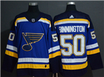 St. Louis Blues #50 Jordan Binnington Home Blue Jersey
