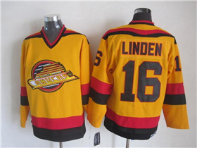 Vancouver Canucks #16 Trevor Linden 1989 CCM Vintage Yellow Jersey