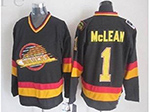 Vancouver Canucks #1 Kirk McLean 1990's CCM Vintage Black Jersey
