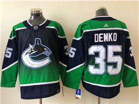 Vancouver Canucks #35 Thatcher Demko Green 2020/21 Reverse Retro Jersey