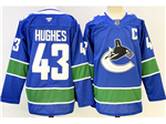 Vancouver Canucks #43 Quinn Hughes Home Blue Jersey