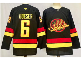 Vancouver Canucks #6 Brock Boeser 2024 Black Jersey