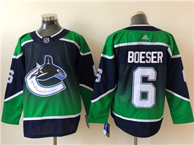 Vancouver Canucks #6 Brock Boeser Green 2020/21 Reverse Retro Jersey