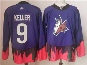 Arizona Coyotes #9 Clayton Keller Purple 2020/21 Reverse Retro Jersey