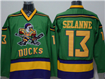 The Mighty Ducks #13 Teemu Selänne CCM Green Movie Jersey